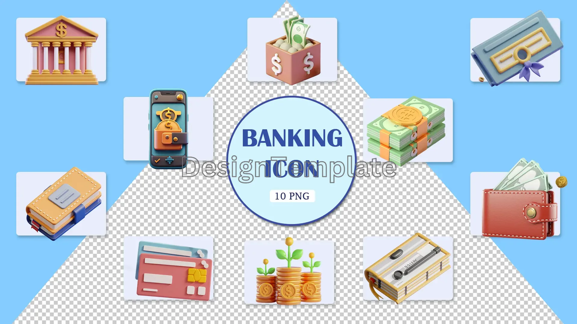Finance and Banking 3D Elements Pack image